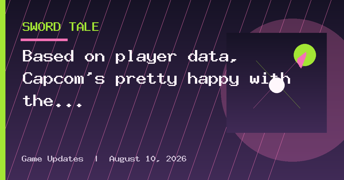 Based on player data, Capcom's pretty happy with the difficulty level