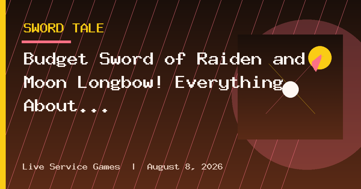 Budget Sword of Raiden and Moon Longbow! Everything About Scarecrow Baru's Gift