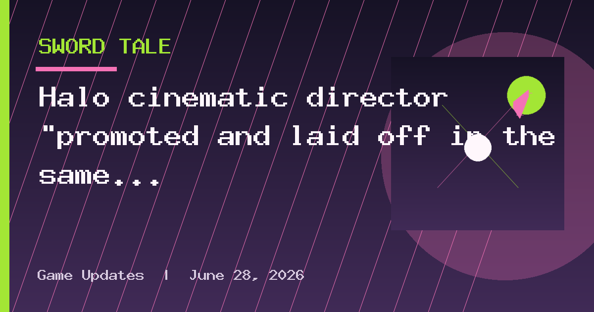 Halo cinematic director "promoted and laid off in the same week