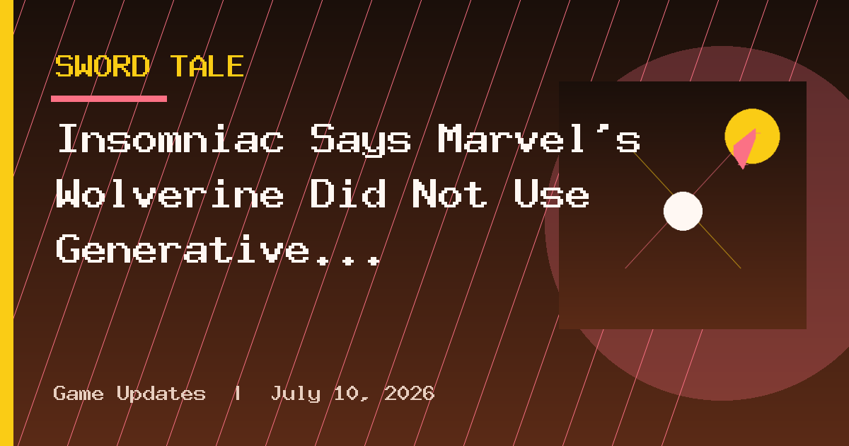 Insomniac Says Marvel’s Wolverine Did Not Use Generative AI