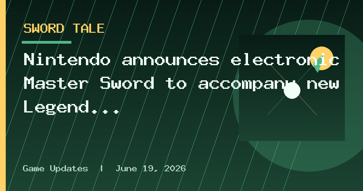 Nintendo announces electronic Master Sword to accompany new Legend of Zelda