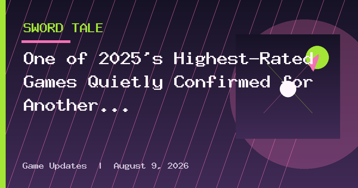 One of 2025's Highest-Rated Games Quietly Confirmed for Another Platform