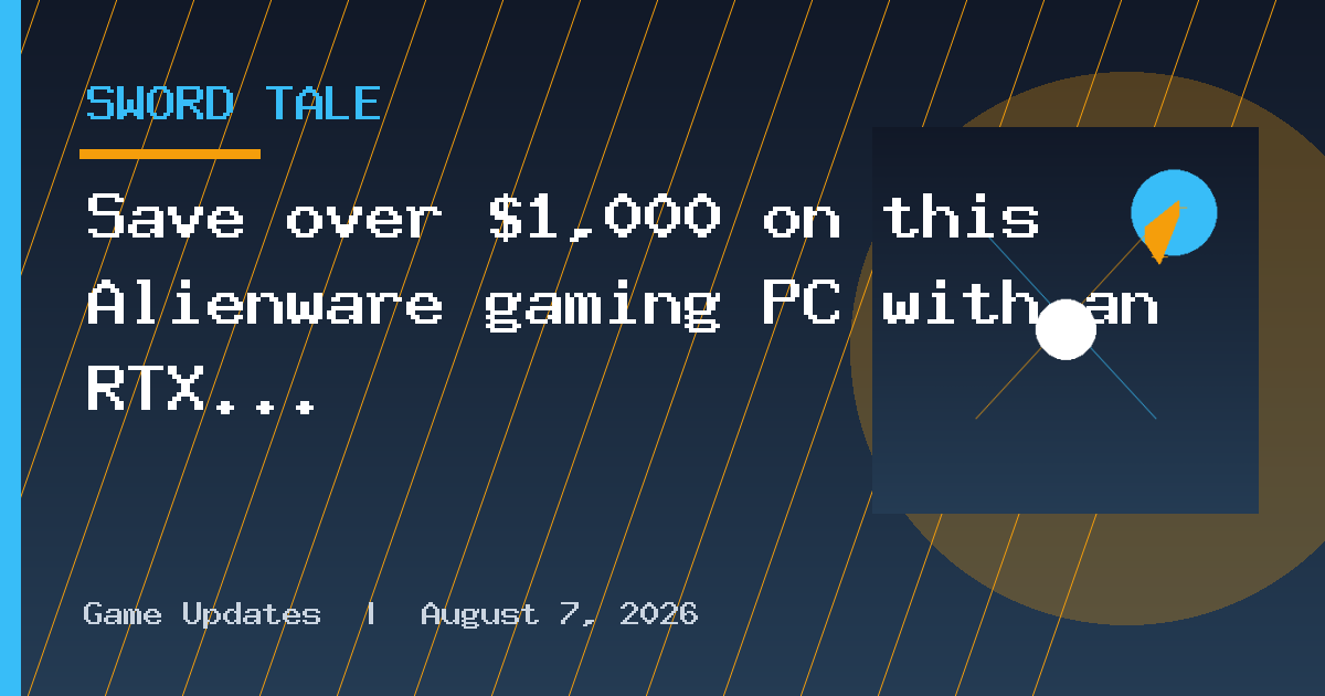 Save over $1,000 on this Alienware gaming PC with an RTX 5070 and 32GB